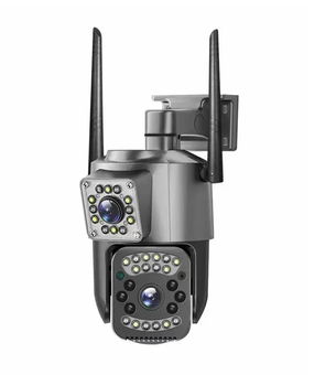 Вулична Wifi камера SC03 V380pro під сім карту 4G / Поворотна камера відеоспостереження, Сріблястий