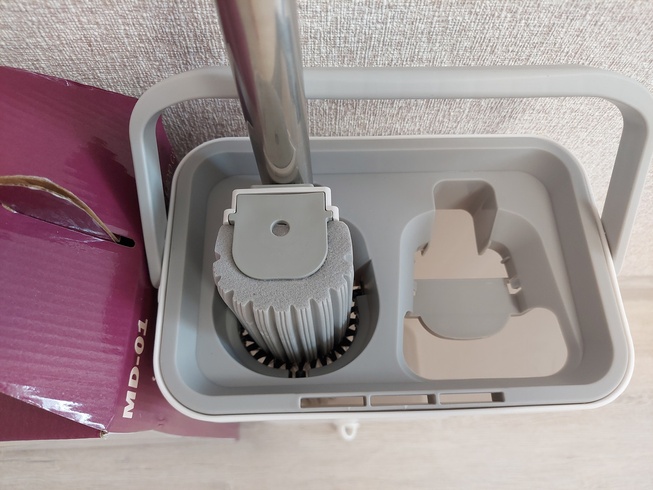 Швабра с ведром и автоматическим отжимом MOP MD-01 / Швабра лентяйка для уборки и мытья полов