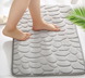Антискользящий коврик в ванную с 3d эффектом (камни) СЕРЫЙ | Стильный прорезиненный коврик в ванную комнату, Серый