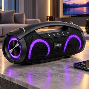 Акустическая система ZX-8821 Bluetooth 20 Вт 8" / Портативная колонка с LED-подсветкой TWS USB FM