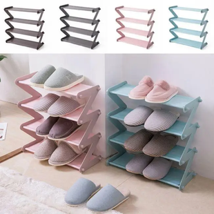 Полиця для взуття органайзер компактний стійка складана Shoe Rack YH 8802-5 зберігання речей та взуття 5 полиць, ассорти