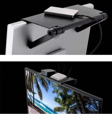Регульована полиця для телевізора Screen Top Shelf, Черный