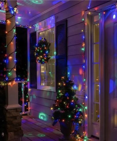 Светодиодная Гирлянда нить 401 led RGB разноцветная (черный провод)