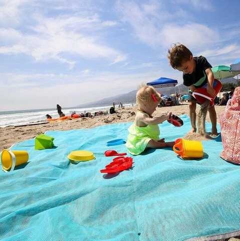 Анти-песок Пляжная чудо подстилка коврик для моря Originalsize Sand Free Mat