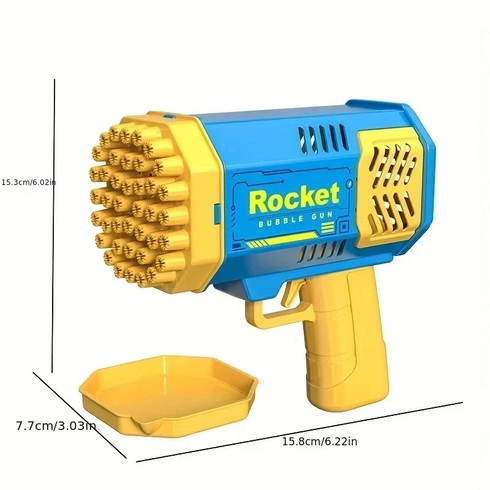Rocket аккумуляторный Пистолет мыльных пузырей розовый