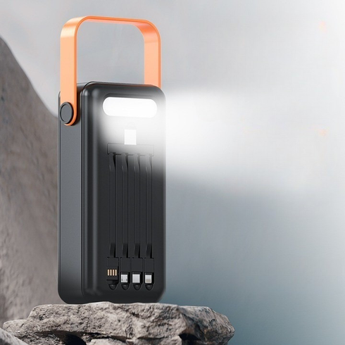 Портативная батарея наружная повербанк Power Bank 120000 mAh с солнечной панелью и фонариком YM-639CX