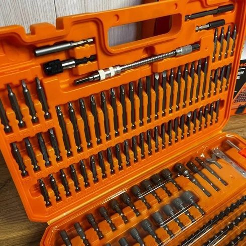 Набор бит и насадок Amartisan с трещоткой и удлинителями 258 предметов в кейсе