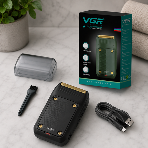 Чоловіча електробритва VGR V-353 USB / Акумуляторний шейвер / Портативна бритва Шейвер для сухого гоління