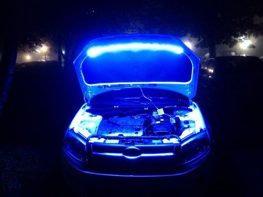 LED лампа универсальная для освещения 36см светодиодная с крючками и съемный аккумулятор 18650 светильник фонарь UKC Emergency light strip M3, Белый