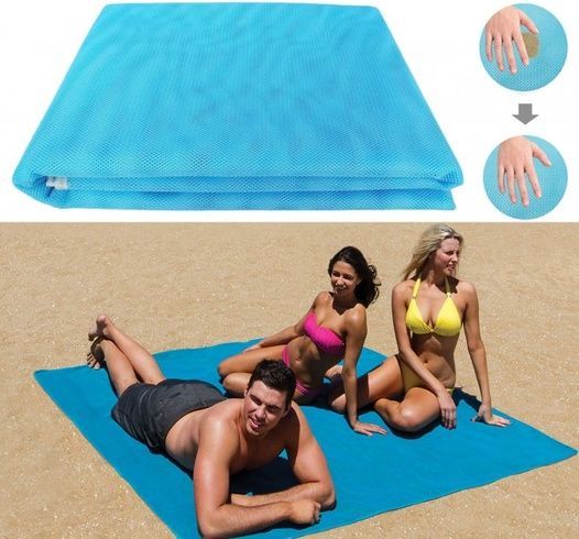 Пляжна підстилка покривало килимок Анти-пісок Sand Free Mat 200x200 см