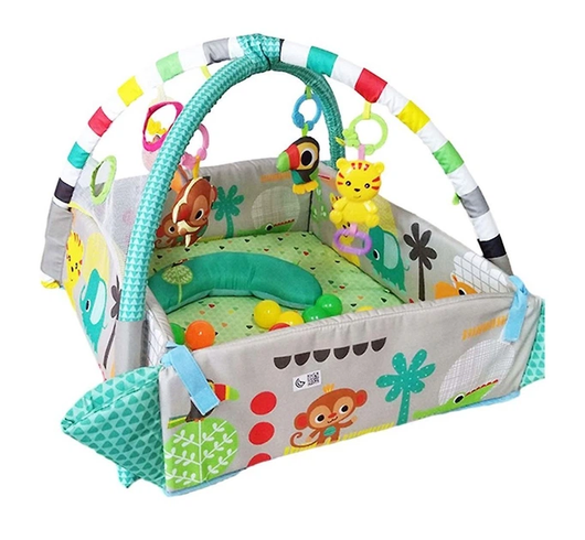 Ігровий килимок LEAN Toys 5в1 з кульками у подарунок / Килимок для розвитку X-647