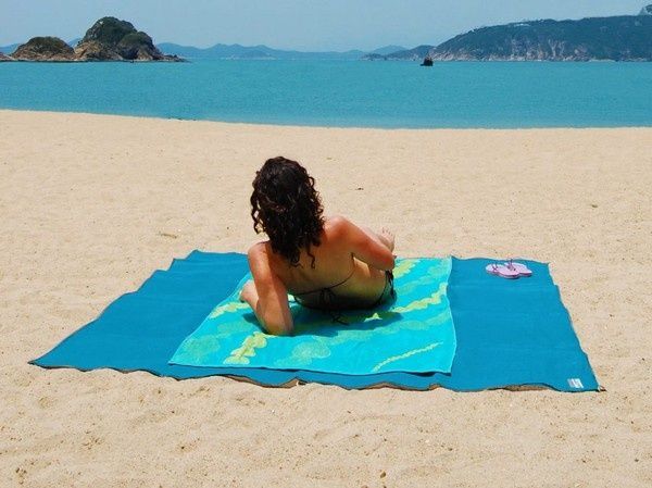 Пляжна підстилка покривало килимок Анти-пісок Sand Free Mat 200x200 см