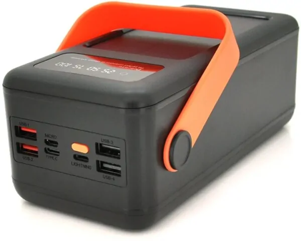 Портативная батарея наружная повербанк Power Bank 120000 mAh с солнечной панелью и фонариком YM-639CX