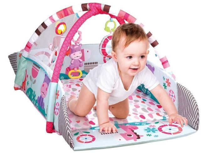 Ігровий килимок LEAN Toys 5в1 з кульками у подарунок / Килимок для розвитку X-647
