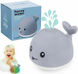 Игрушки для ванной для детей "Кит фонтан" Mini Whale Fountain плавающие игрушки для купания малышей , Белый