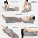 Серый Подушка ортопедическая pillow-06 / Клинообразная подушка для сна из полиэстера / Ортопедическая подушка для поддержания тела Relax Pillow