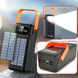 Портативная батарея наружная повербанк Power Bank 120000 mAh с солнечной панелью и фонариком YM-639CX