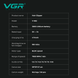 Аккумуляторная машинка для стрижки VGR V-662 GREEN, 7000 RPM, 6 насадок, LED дисплей
