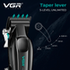 Аккумуляторная машинка для стрижки VGR V-662 GREEN, 7000 RPM, 6 насадок, LED дисплей