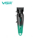 Аккумуляторная машинка для стрижки VGR V-662 GREEN, 7000 RPM, 6 насадок, LED дисплей