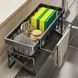 Органайзер для кухонної раковини, міцна полиця для раковини, багатофункціональний полиця для зберігання губок та кухонного приладдя SKLM-8