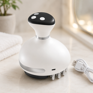 Массажер для кожи головы Smart Body cupping massager / Вакуумный массажер для шеи и спины, антицеллюлитный, USB / Лимфодренажный массажер