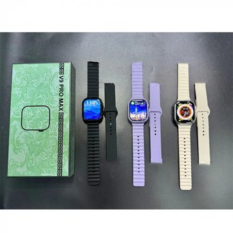 Багатофункціональний наручний годинник для жінок і чоловіків з 2 ремінцями V9 Pro Max