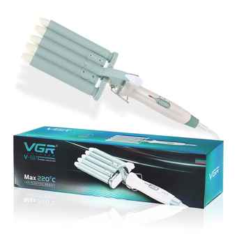 Плойка хвиля для волосся VGR V-597 п'ять хвиль діаметр 16 мм з керамічним покриттям для кучериків і локонів