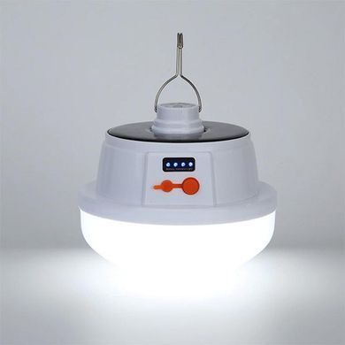 Кемпинговый фонарь лампа USB GTM LED 2026 Светильник на аккумуляторе с солнечной панелью , Белый
