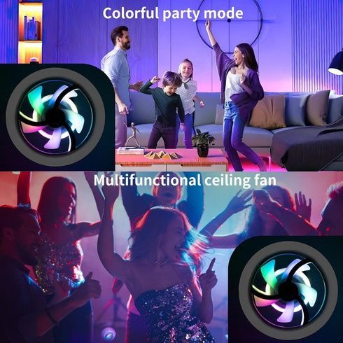 Лампа - вентилятор в патрон+пульт LED AROMATHERAPY FAN LIGHT CHP-008 RGB 2835RGB