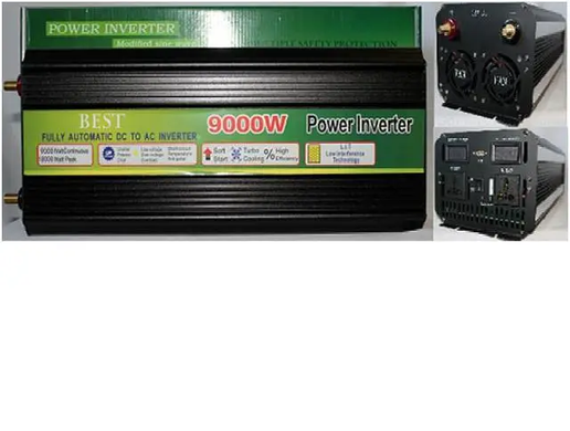 Перетворювач  POWER INVERTER 9000 W  12 V/220, Черный