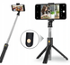 Монопод-трипод для селфи Selfie K22 + съемный Bluetooth пульт / палка селфи с треногой К22 (Черный)