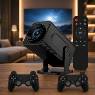 Проектор для фильмов, игр, домашний кинотеатр HCS350 pro / Смарт домашний кинотеатр Wi-Fi 6 Bluetooth 5.0 с пультом /