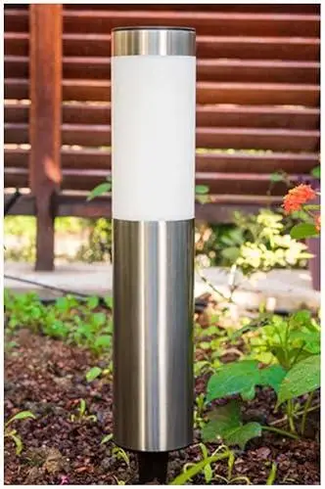 Светильники для газона Warm Solar Pillar Light / Светодиодный светильник на солнечной батарее / Уличные фонари-столбики Solar 2 шт