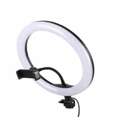 Кільцева Led лампа XD-260 з 1 кріпленням для телефону USB 26см, Білий