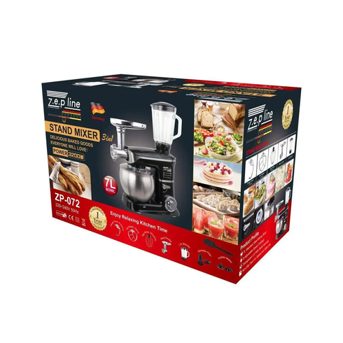 Кухонный комбайн 7в1 (тестомес, мясорубка, блендер, миксер) Zepline ZP-072 4200 W