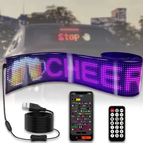 Гибкий экран LED Matrix Panel APP wifi rgb 192mm* 1330mm(16Х144) art-0569