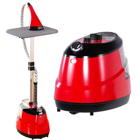 Вертикальний відпарювач для одягу Garment Steamer 2000W / Червона Парова праска для всіх видів тканини
