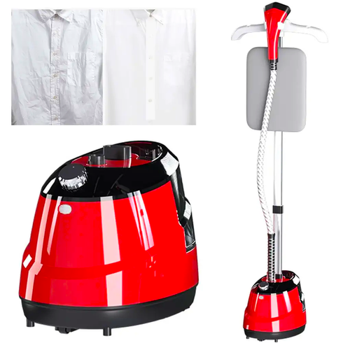 Вертикальний відпарювач для одягу Garment Steamer 2000W / Червона Парова праска для всіх видів тканини