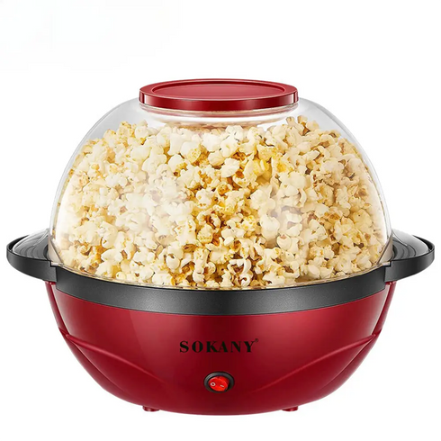 Аппарат для попкорна Sokany SK-905/ Машина для попкорна 850 Вт/Попкорница 3.6л красная