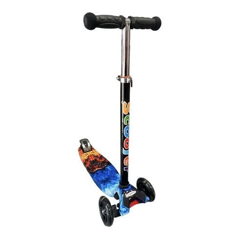 Самокат Scooter з підсвічуванням коліс для дівчинки та хлопчика синій