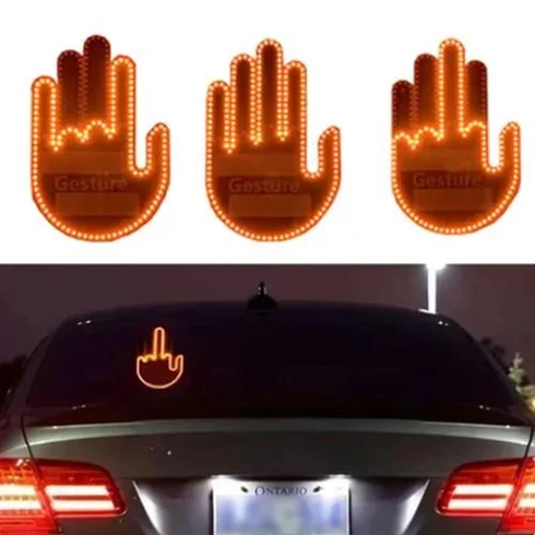 LED ладоня на заднє скло автомобіля Світлодіодна рука від батарейок