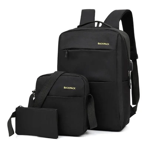 Універсальний набір рюкзак + сумка + гаманець BACK-PACK 3в1 Чорний