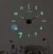 Большие настенные часы Horloge 3D DIY кварц 70 см, Серый