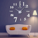 Большие настенные часы Horloge 3D DIY кварц 70 см, Серый