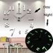 Большие настенные часы Horloge 3D DIY кварц 70 см, Серый