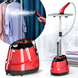 Вертикальний відпарювач для одягу Garment Steamer 2000W / Червона Парова праска для всіх видів тканини