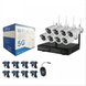 Комплект видеонаблюдения 8 камеры 5G WIFI KIT NVR Wi-Fi Набор из 8 шт, Белый