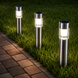 Светильники для газона Warm Solar Pillar Light / Светодиодный светильник на солнечной батарее / Уличные фонари-столбики Solar 2 шт