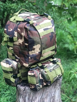 Тактичний рюкзак лісний камуфляж 4 в 1